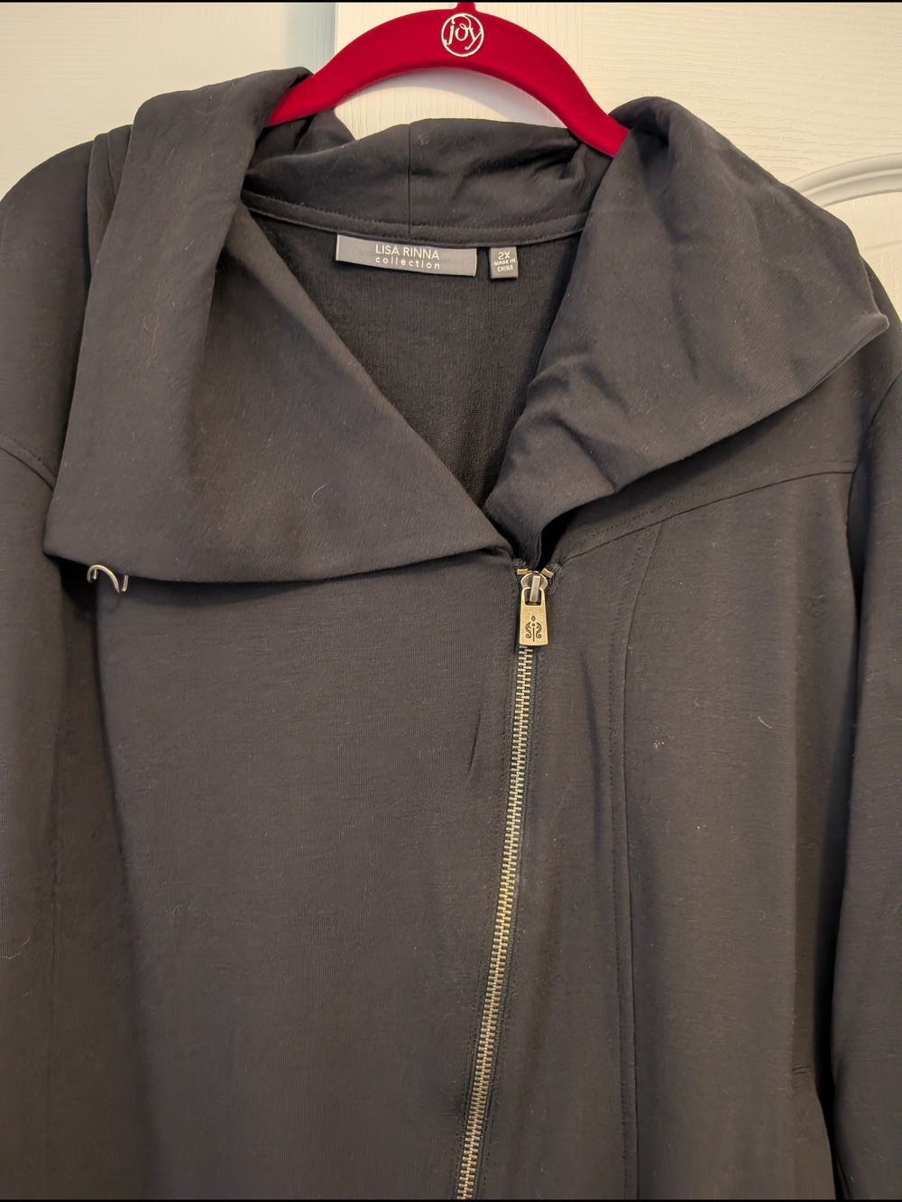 Lisa Rinna Collection Black Draped Jacket - Picture 4 of 5